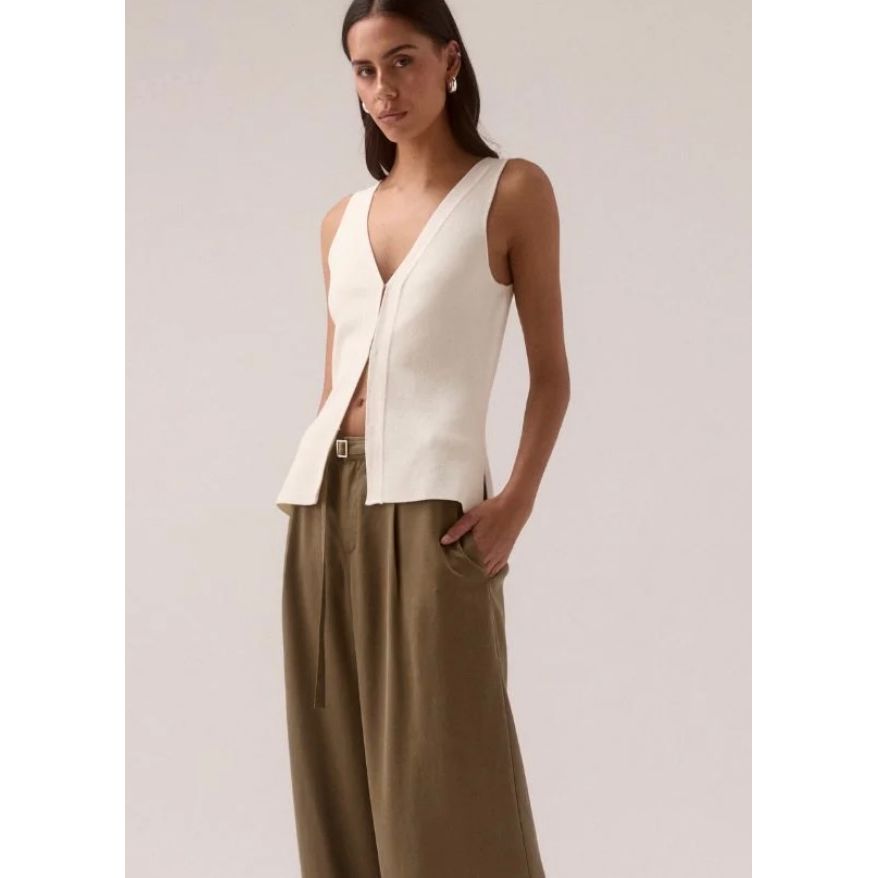 SENTIMENT KNIT TOP - CHALK