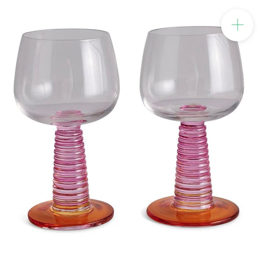 SUNSET STALK WINE GLASS SET OF 2