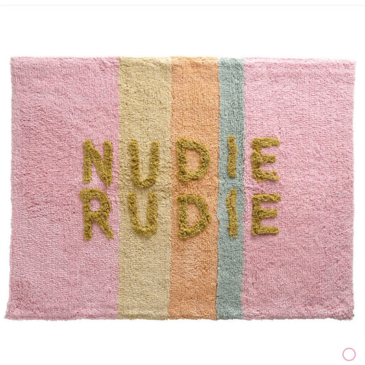 TULA NUDIE BATH MAT - BUBBLEGUM STRIPE