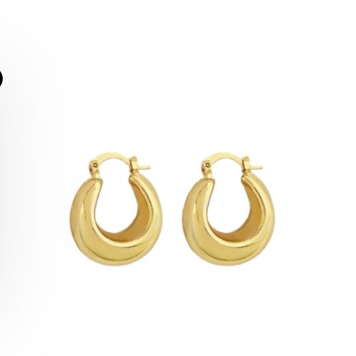 DOME HOOP-GOLD VERMEIL- MISUZI
