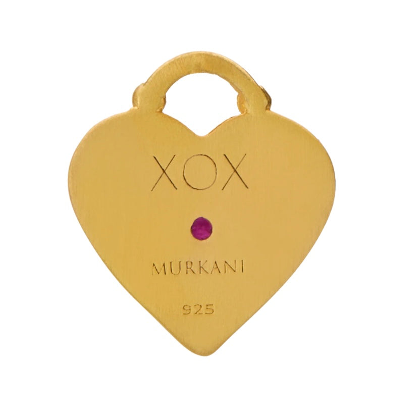 Love You Small Heart Necklace in
18KT Yellow Gold Plate