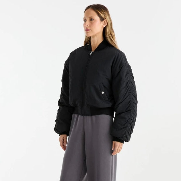 ENA PELLY LULU BOMBER JACKET - BLACK