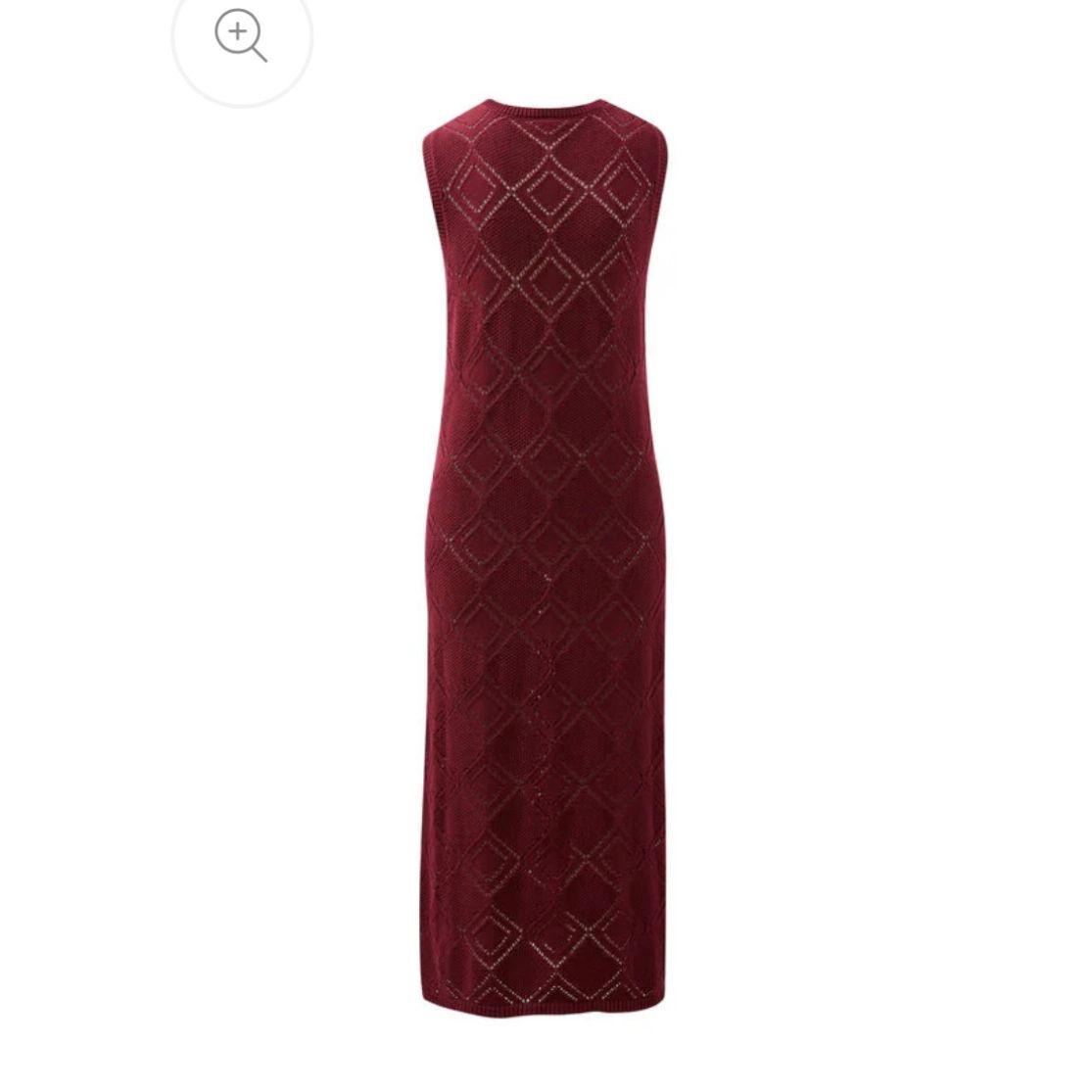 DAISY DIAMOND KNIT MIDI DRESS-POMEGRANATE-CERES LIFE