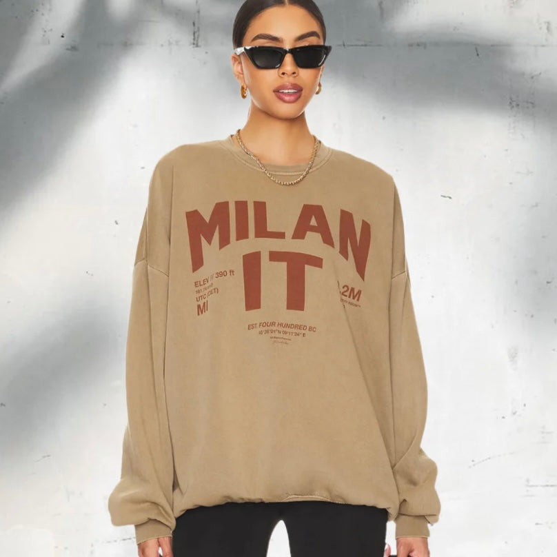 WELCOME TO MILAN JUMP JUMPER - CAMEL GOLD