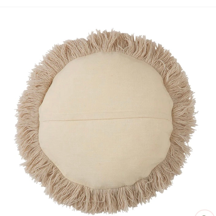 BOLSA CHICA PUNCH NEEDLE CUSHION-SAGE & CLARE