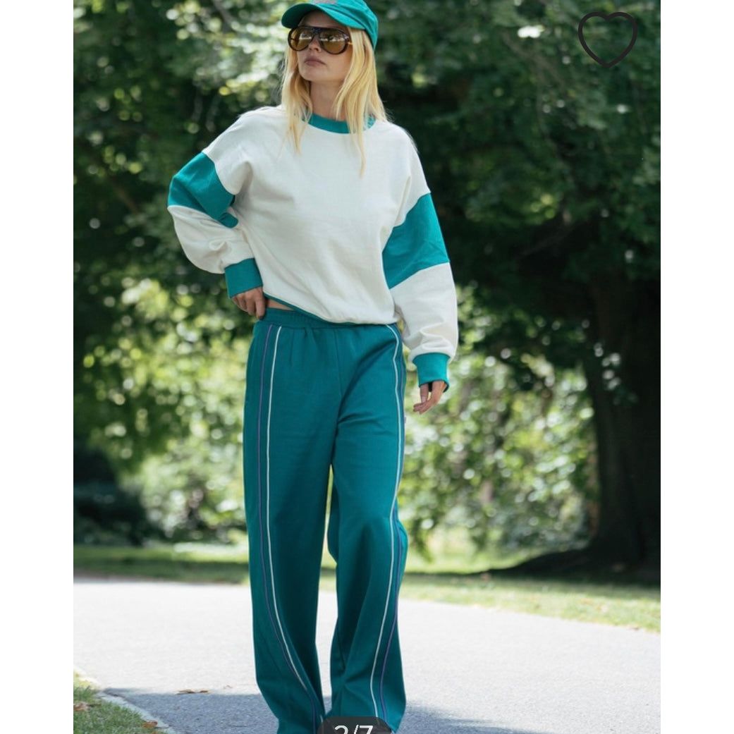 GRACE TRACKPANT -OCEAN GREEN