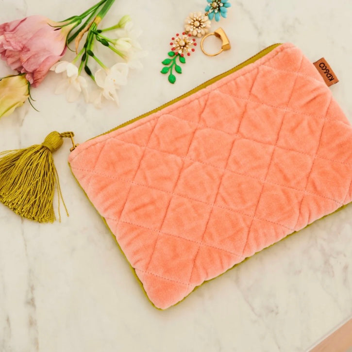 Tuscan Sunset Velvet Cosmetic Purse