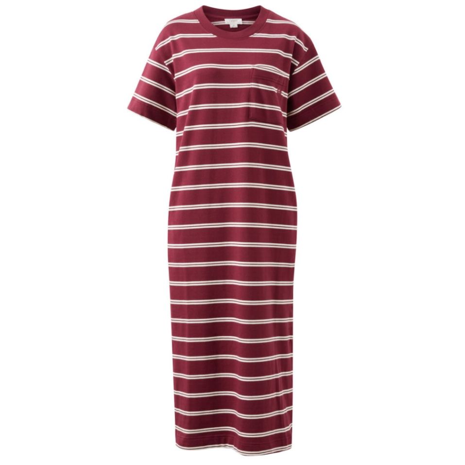 Charlotte Midi Terry Dress-Merlot