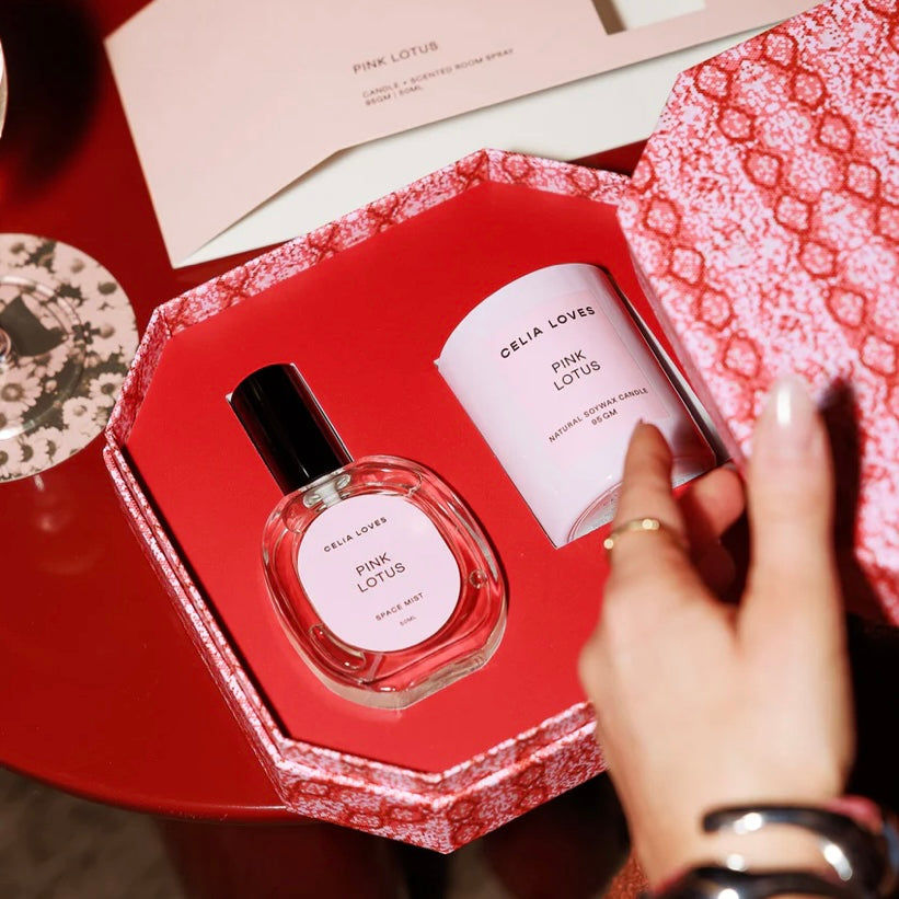 Pink Lotus - Candle & Room Spray Duo Set