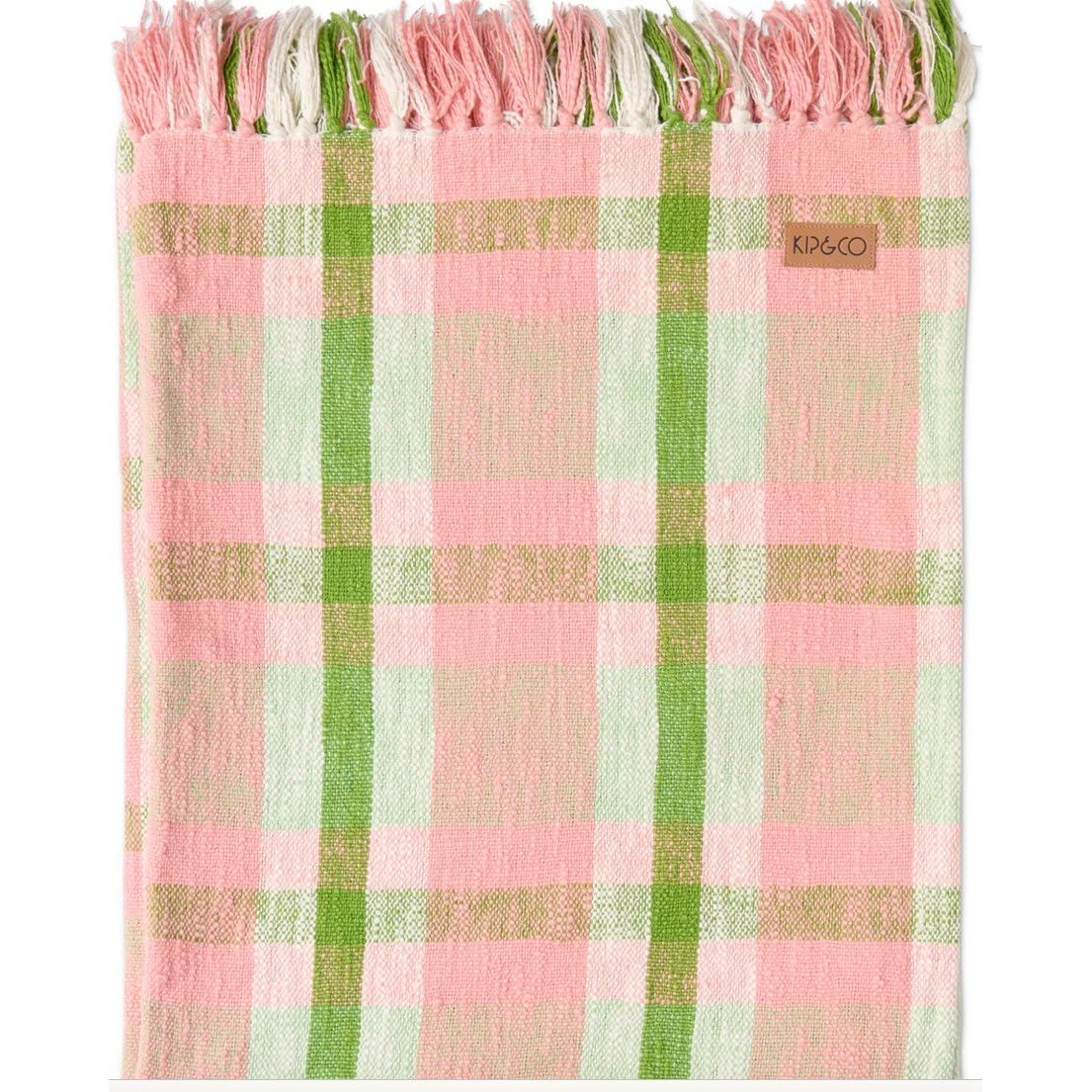 PISTACHIO TARTAN WOVEN THROW