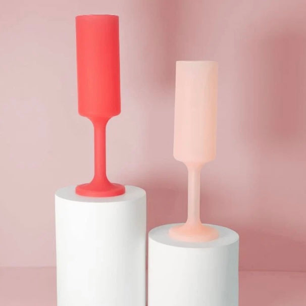 Cherry + Blush | Seff | Silicone Unbreakable Champagne Flutes