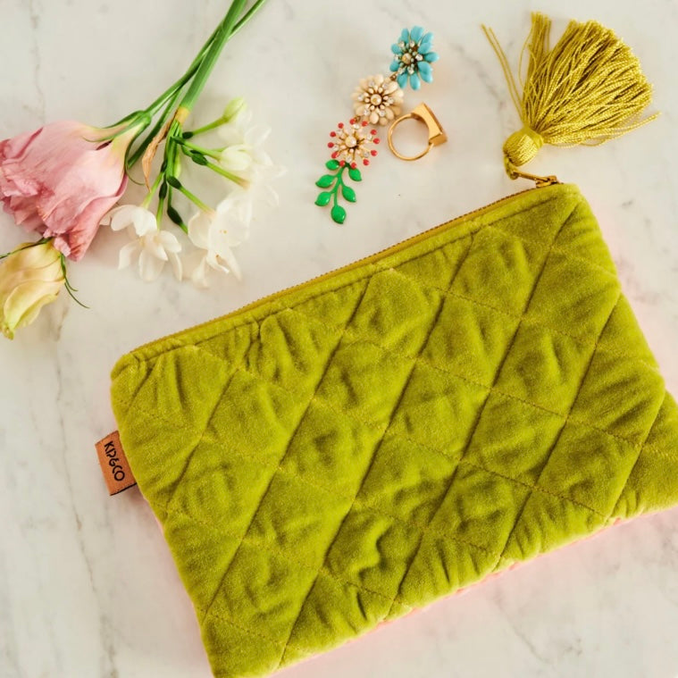 Tuscan Sunset Velvet Cosmetic Purse