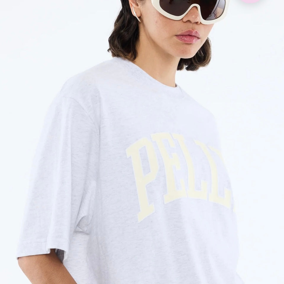 Ena Pelly -Pelly Collegiate Tee -White Marle