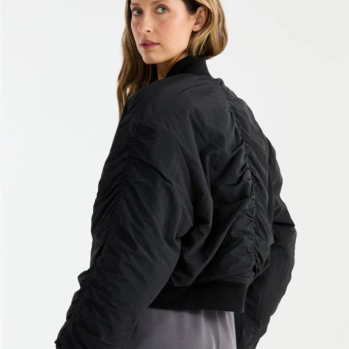 ENA PELLY LULU BOMBER JACKET - BLACK