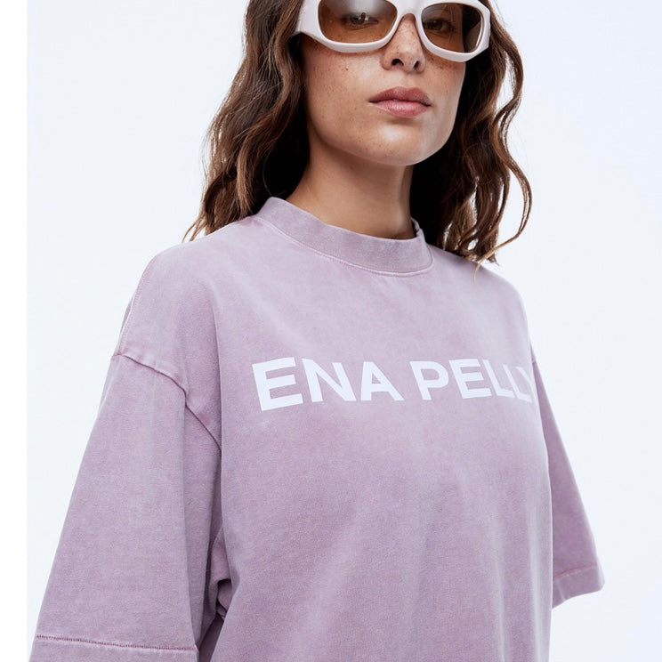 Ena Pelly- Chloe Oversized Tee- Vintage Rose.