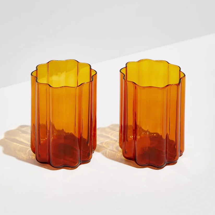 TWO x WAVE GLASSES - AMBER