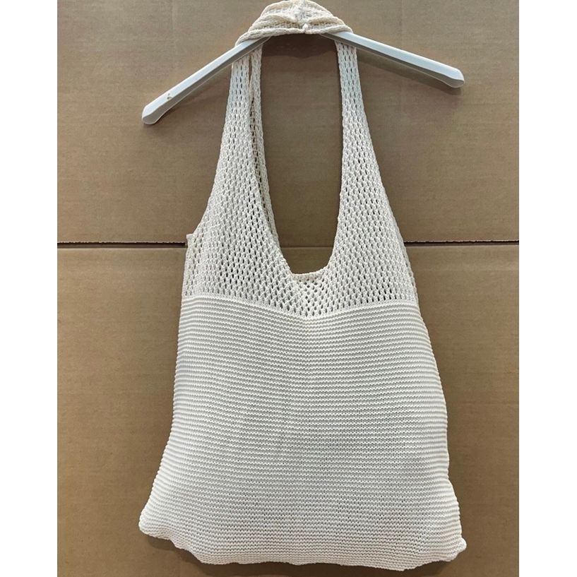 Bisou Bisou Knitted Shoulder Bag | Cream/Lemon