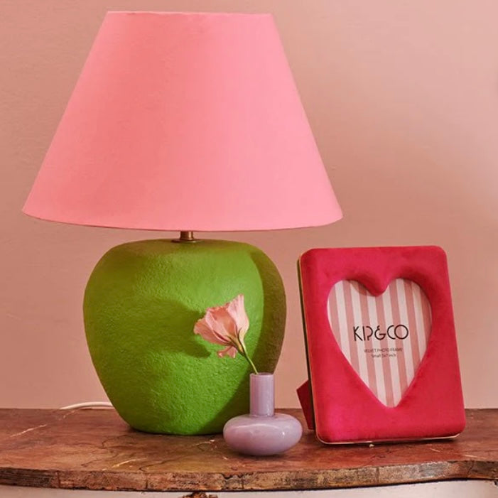 DESERT ROSE HEART VELVET PHOTO FRAME