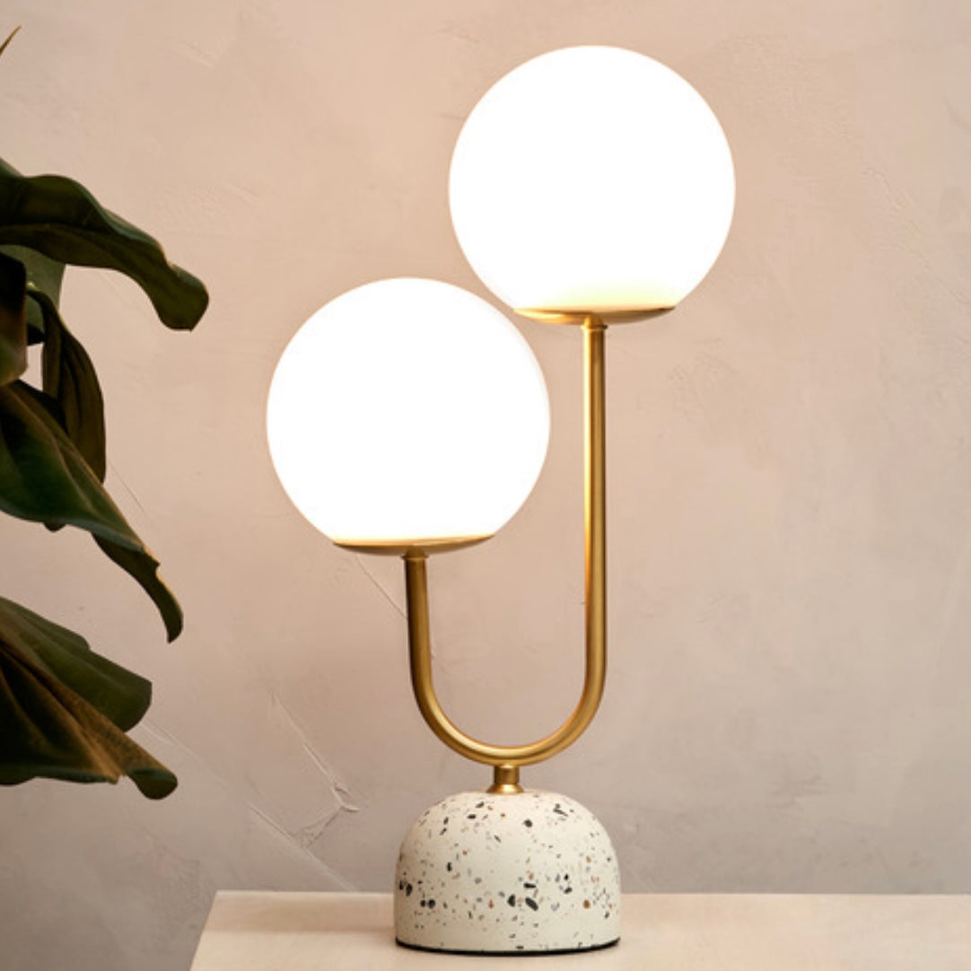 MABEL TABLE LAMP- WHITE & GOLD