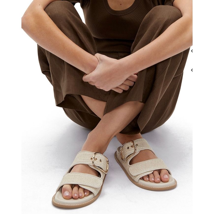 SERENA SLIDE– CREAM RAFFIA