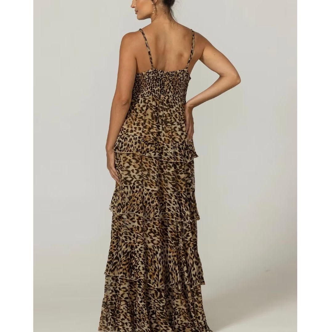 Kasia Long Dress -Miss June Paris-Leopard