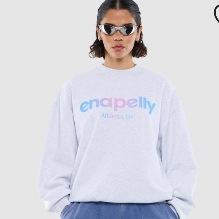 Ena Pelly- Flocked Logo Sweatshirt