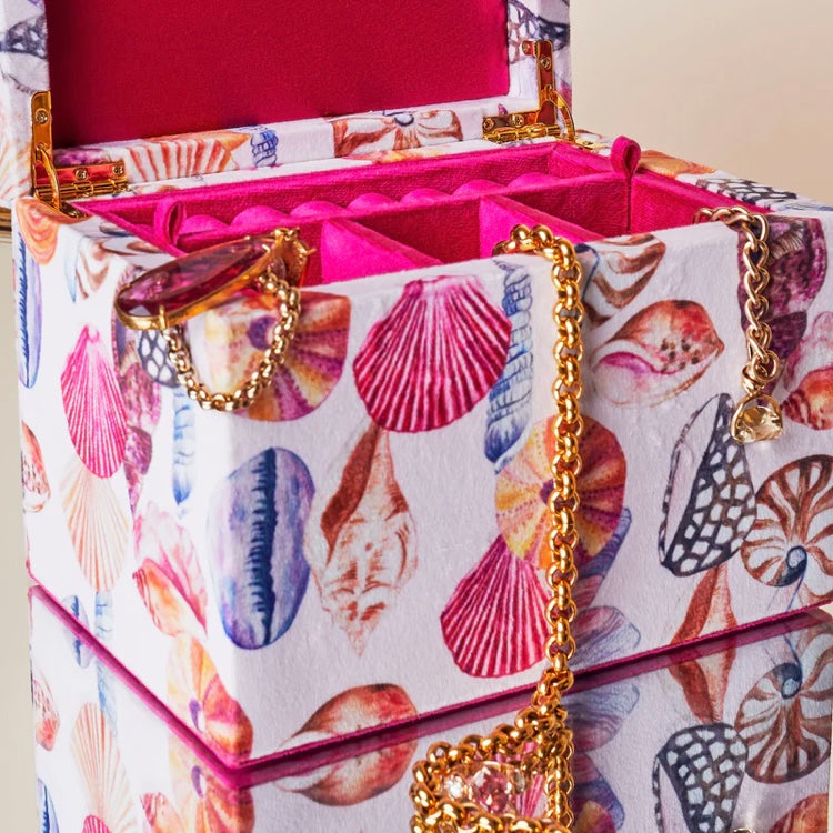 SEASHORE LARGE VELVET JEWELLERY BOX -KIP & CO
