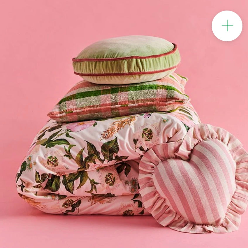 PISTACHIO TARTAN WOVEN CUSHION