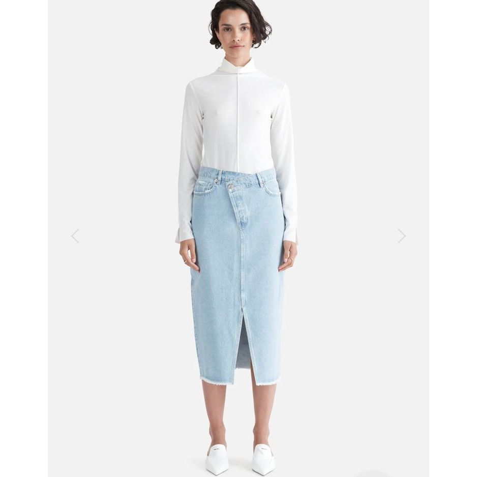 ENA PELLY-WINNIE CROSS-OVER MAXI SKIRT-SUMMER BLUE