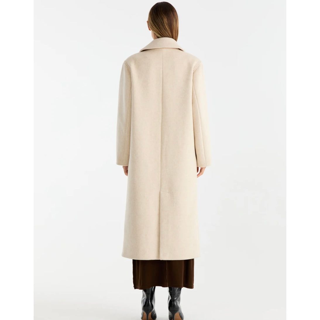ENA PELLY - TAYLOR WOOL BLEND COAT-BIRCH