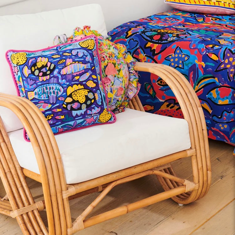 KEN DONE FISHY BUSINESS CUSHION-KIP & CO