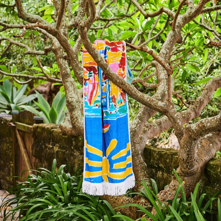KEN DONE BEACH LIFE TERRY BEACH TOWEL-KIP & CO