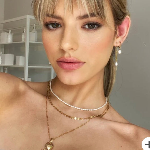 JULIET BABY PEARL CHOKER- GOLD FILLED