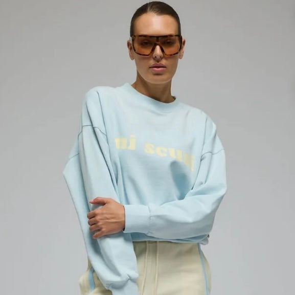 MI SCUSI SWEATSHIRT- WASHED GLACIER