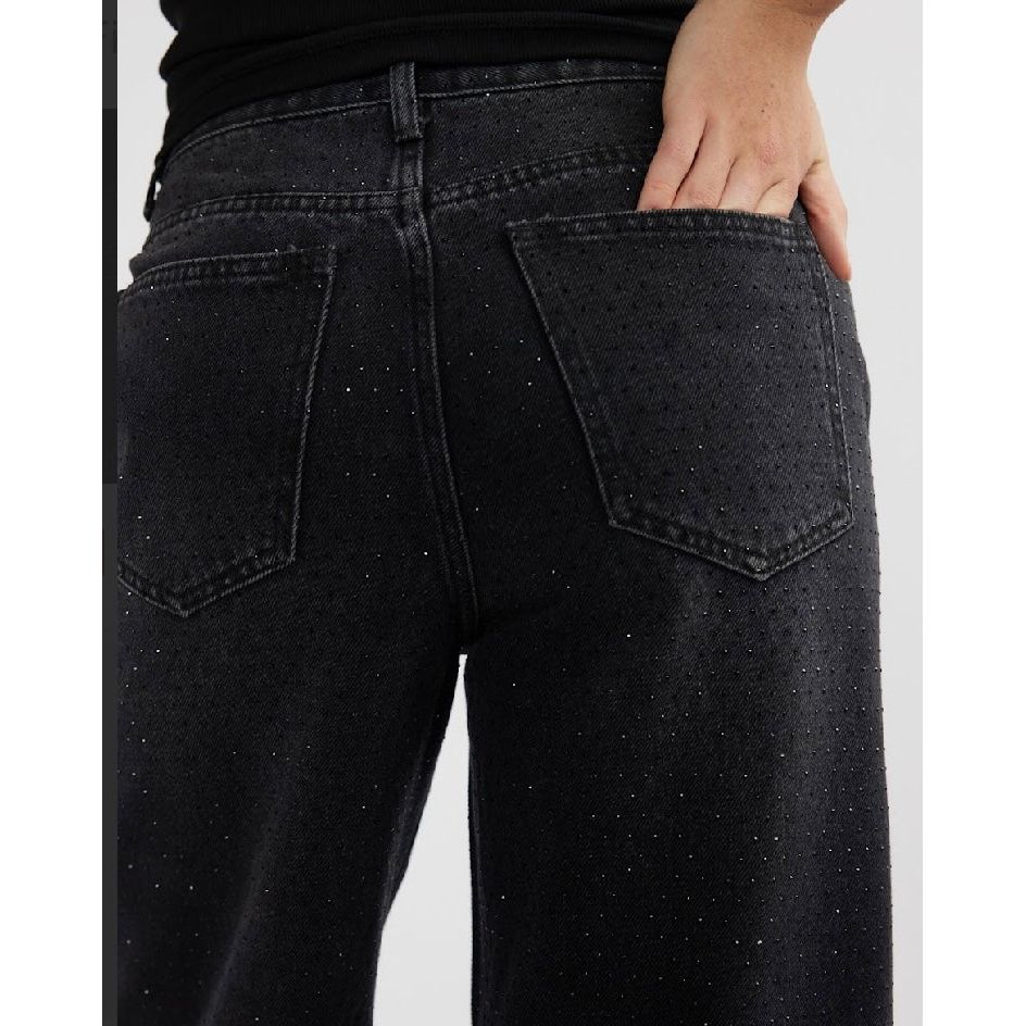 ENA PELLY
RHODE EMBELLISHED JEAN-WASHED BLACK