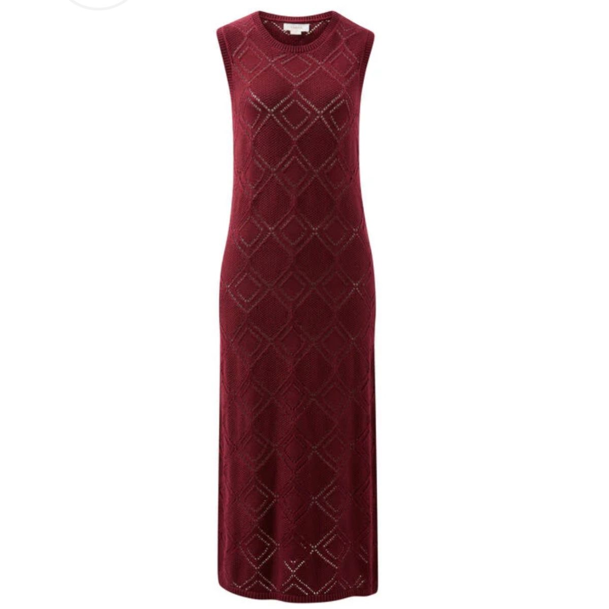 DAISY DIAMOND KNIT MIDI DRESS-POMEGRANATE-CERES LIFE