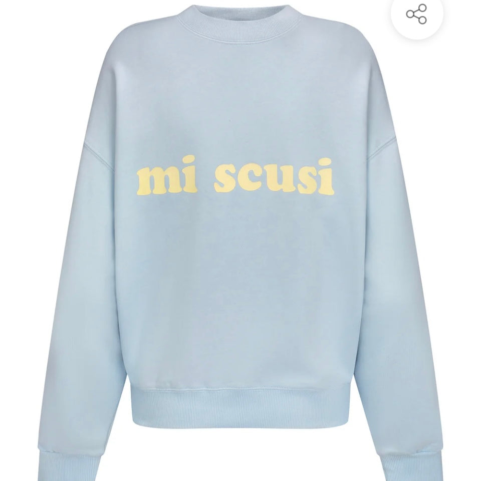 MI SCUSI SWEATSHIRT- WASHED GLACIER