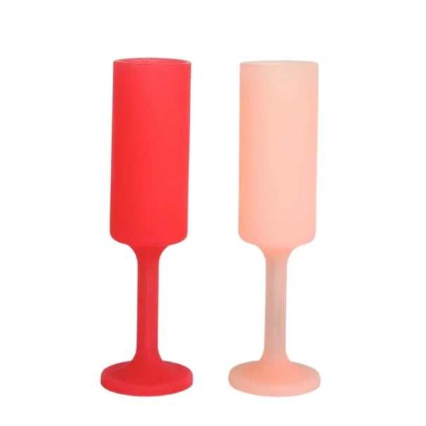 Cherry + Blush | Seff | Silicone Unbreakable Champagne Flutes