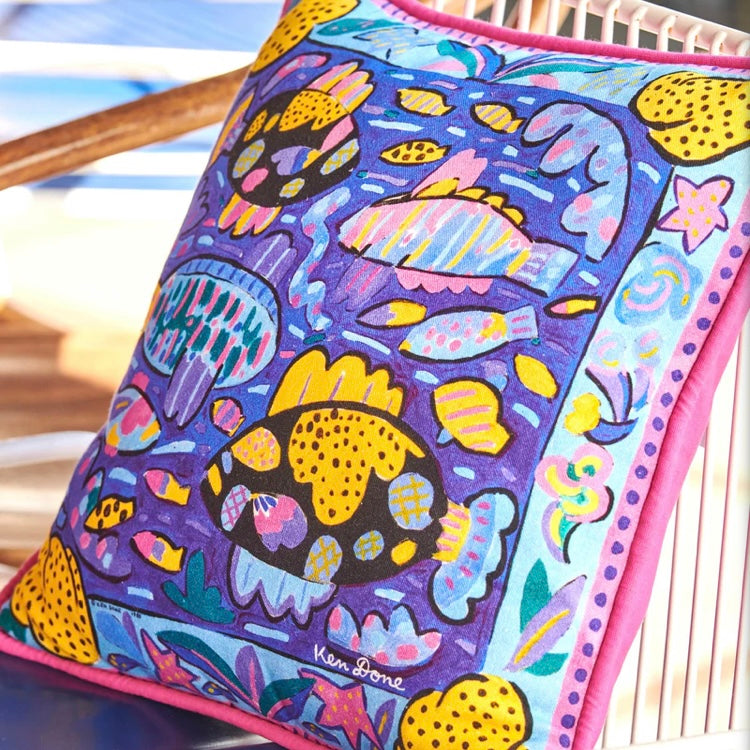 KEN DONE FISHY BUSINESS CUSHION-KIP & CO