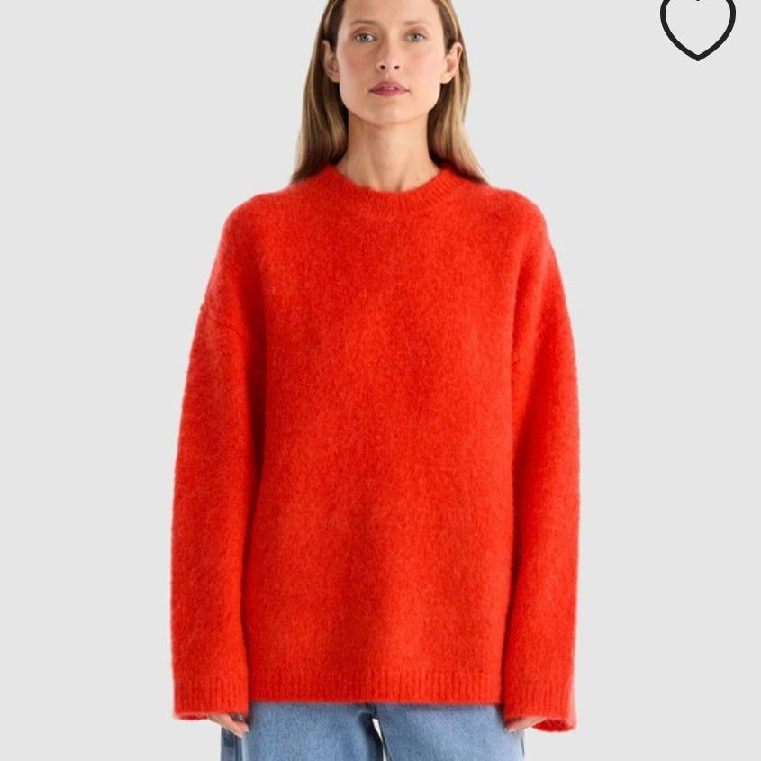 ENA PELLY MOHAIR BLEND KNIT - POPPY