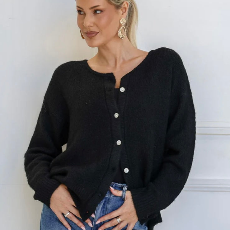 POPPY CARDIGAN - BLACK