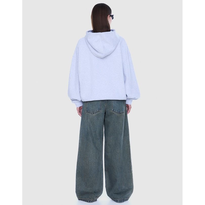 Ena Pelly-Cassie Oversized HOODIE - Mid Grey Marle /EP