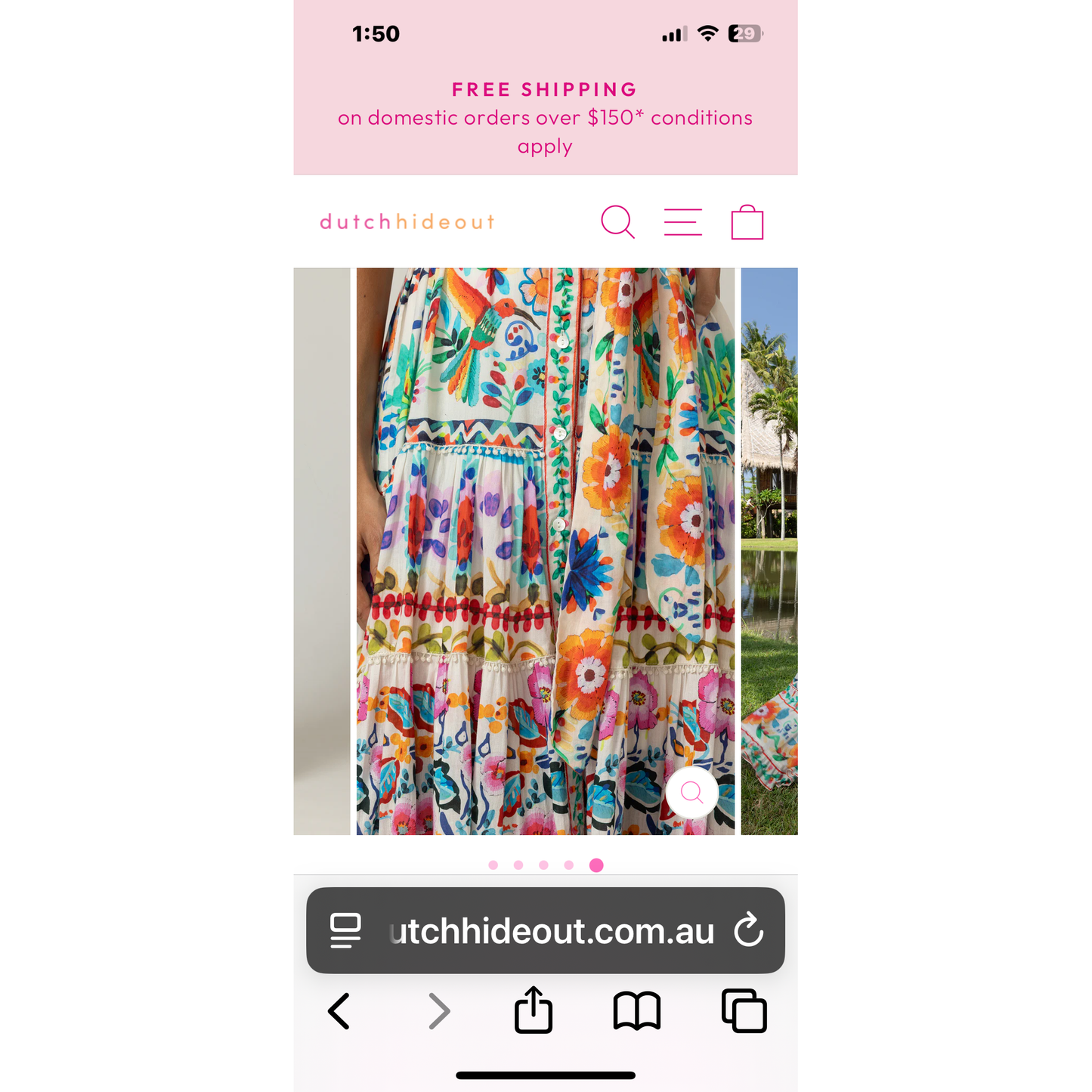 Miss June Paris Neela Dress -White/Multi- SOLD OUT -PRE ORDER