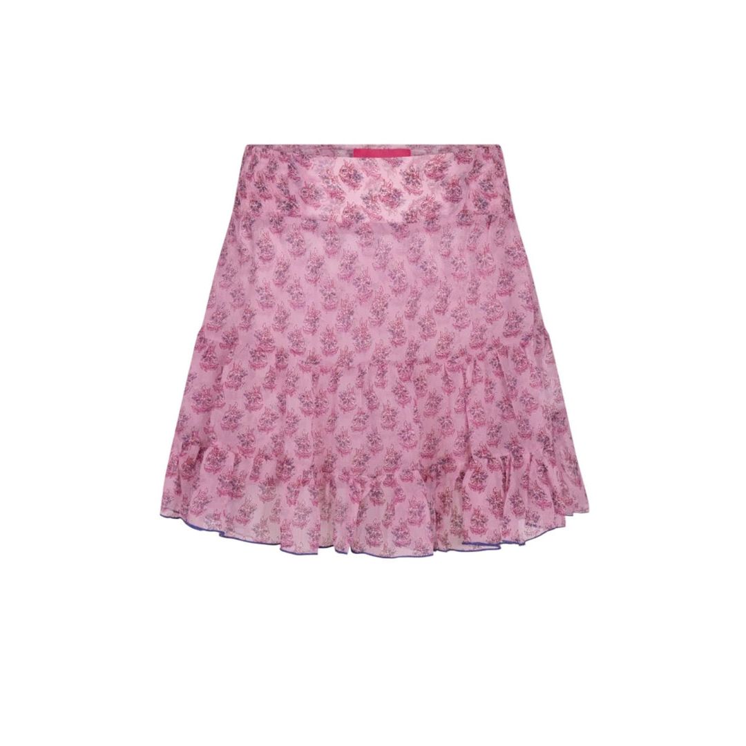 Rosa Flower Chiffon Skirt- Lilac