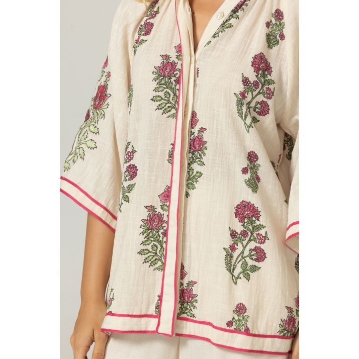 Miss June Grace Shirt- Ecru