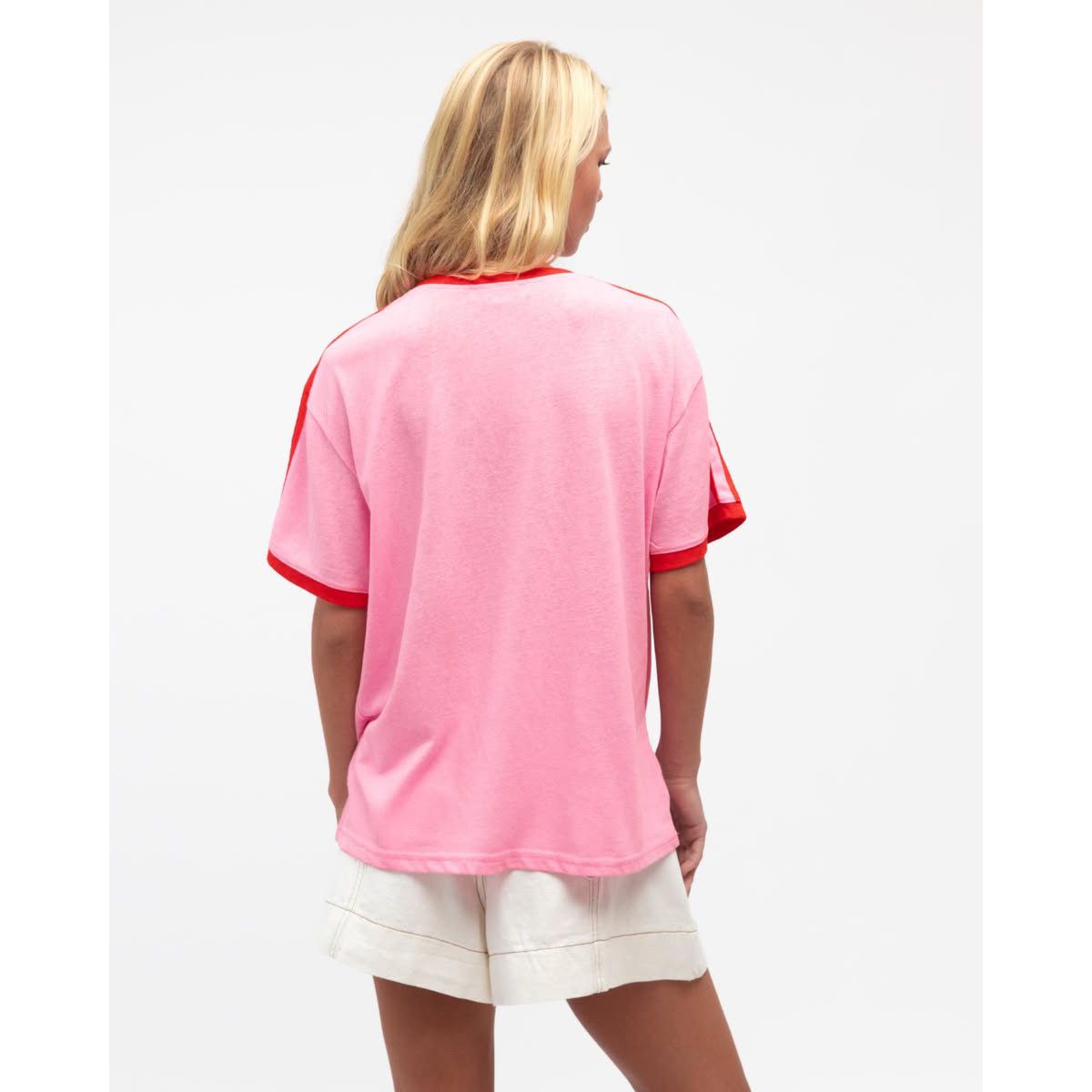 Ida Ringer Tee-Pink & Cherry