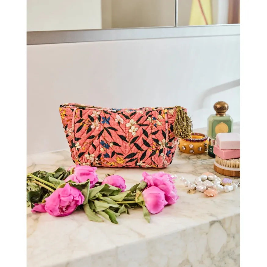 Canopy Rose Velvet Toiletry Bag