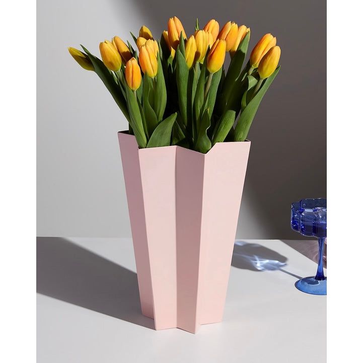 METAL STAR VASE - PINK