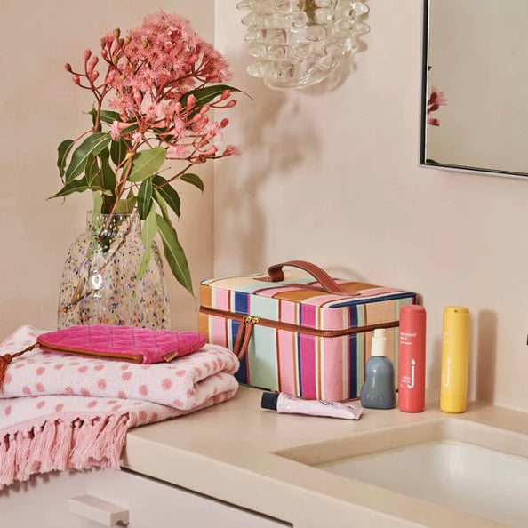 JAIPUR STRIPE TOILETRY CASE-KIP & CO