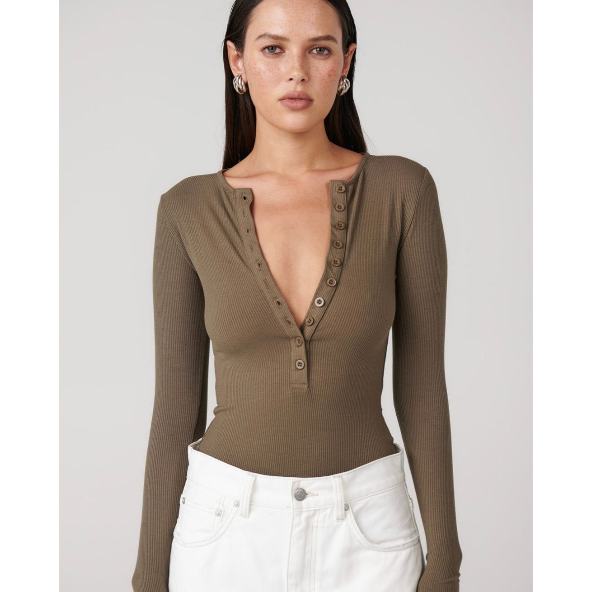 BAYSE BRAND-LARA BODYSUIT - KHAKI